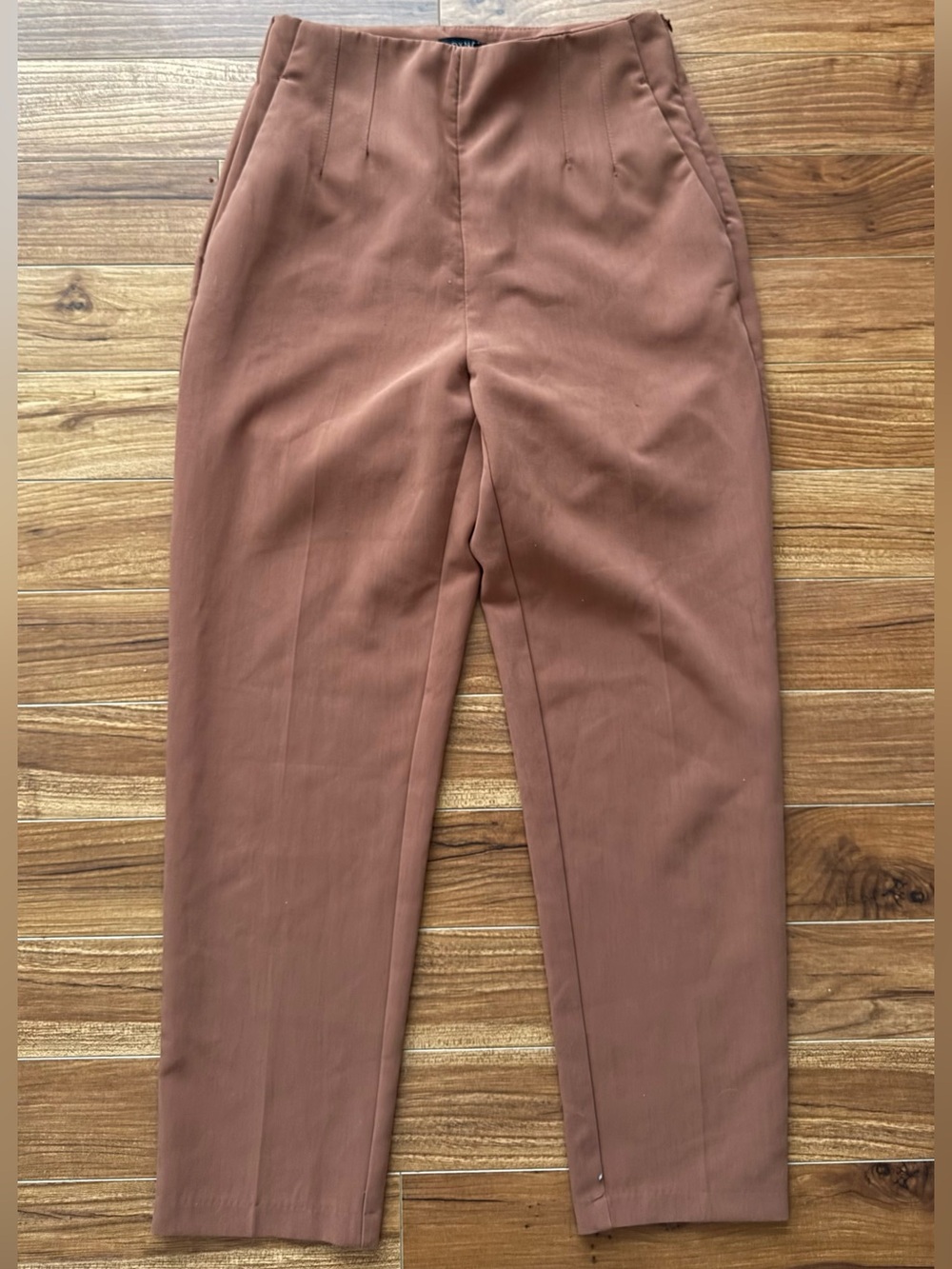 Dynamite High-Waisted Tailored Trouser Pants - Brown, Size 4